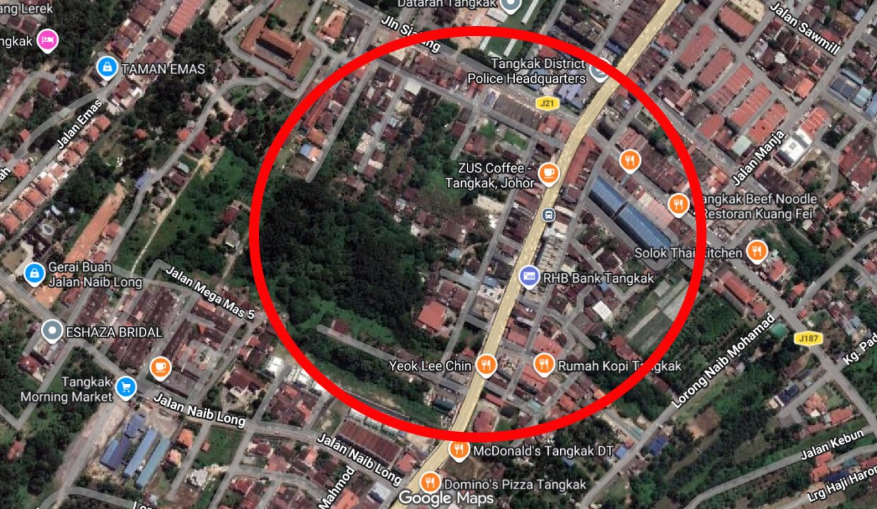 Location of Tangkak 1.5 acres