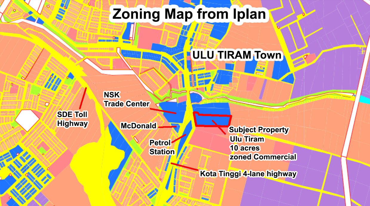 Zoning of Ulu Tiram 10 acres